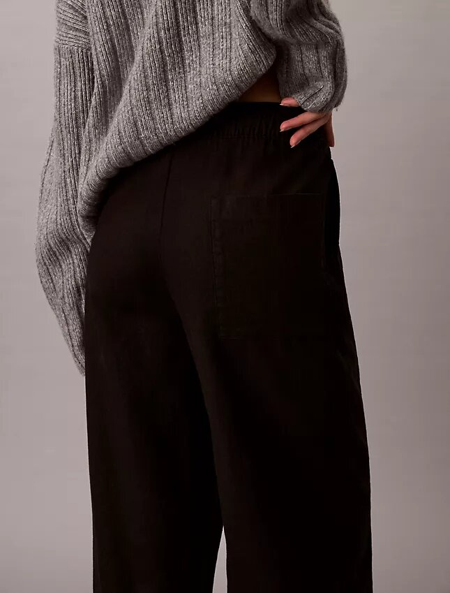 Pantalones de lino y algodón sin cremallera Pantalones de lino y algodón sin cremallera