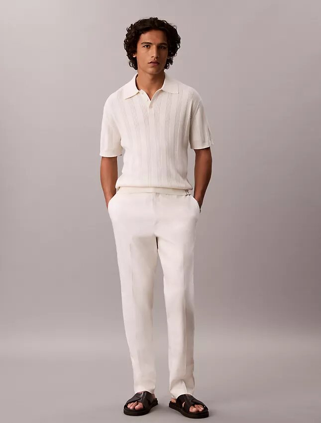 Pantalones de mezcla de lino Pantalones de mezcla de lino