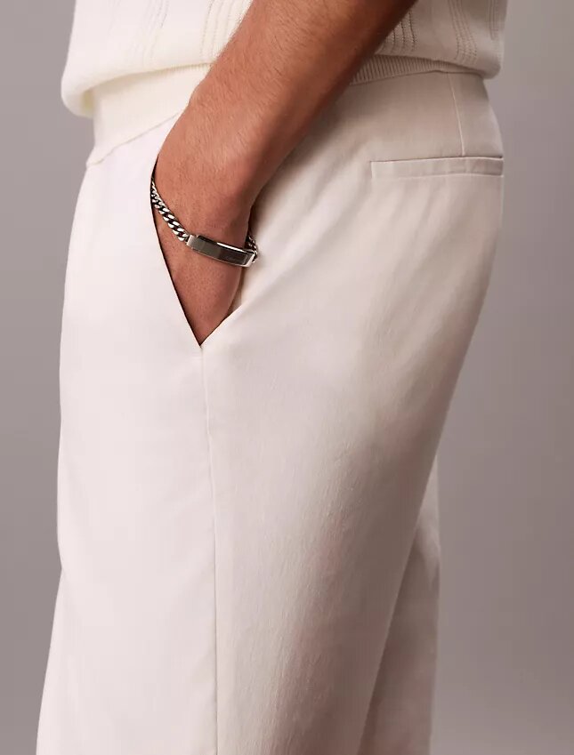 Pantalones de mezcla de lino Pantalones de mezcla de lino