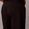 Pantalones de pierna ancha a rayas de ponte