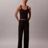 Pantalones de pierna ancha con tejido Modal elástico y punto drop Pantalones de pierna ancha con tejido Modal elástico y punto drop