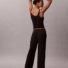 Pantalones de pierna ancha con tejido Modal elástico y punto drop Pantalones de pierna ancha con tejido Modal elástico y punto drop