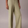 Pantalones de viaje de crepé elástico Pantalones de viaje de crepé elástico