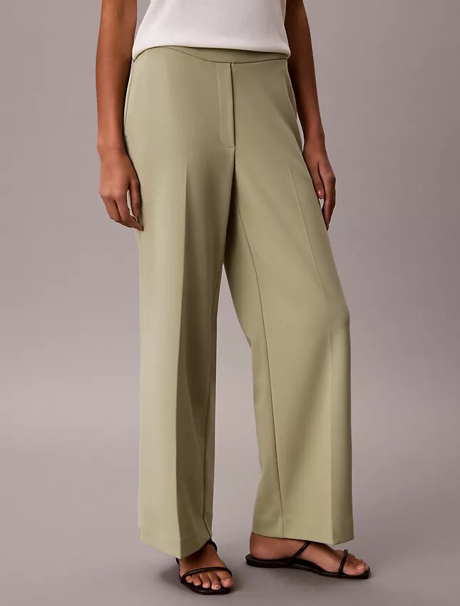 Pantalones de viaje de crepé elástico Pantalones de viaje de crepé elástico