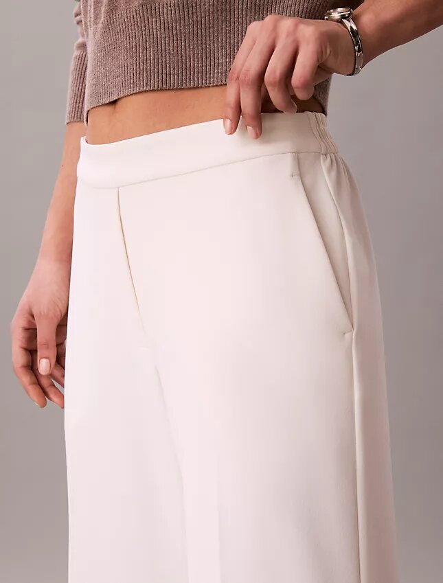 Pantalones de viaje de crepé elástico Pantalones de viaje de crepé elástico