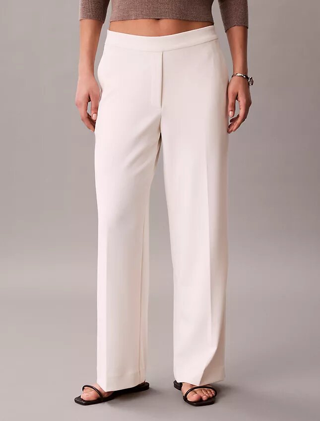 Pantalones de viaje de crepé elástico Pantalones de viaje de crepé elástico