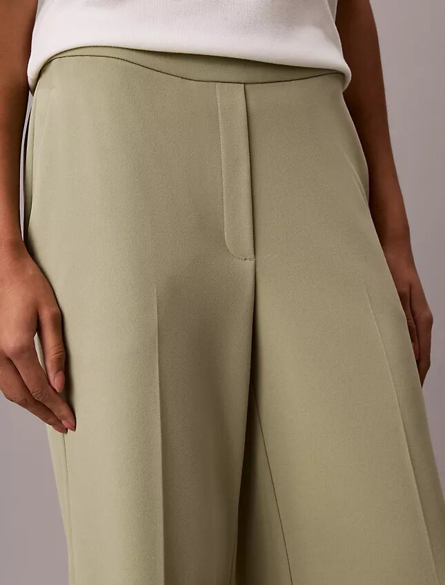 Pantalones de viaje de crepé elástico Pantalones de viaje de crepé elástico