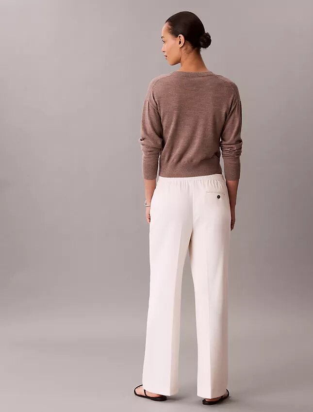 Pantalones de viaje de crepé elástico Pantalones de viaje de crepé elástico
