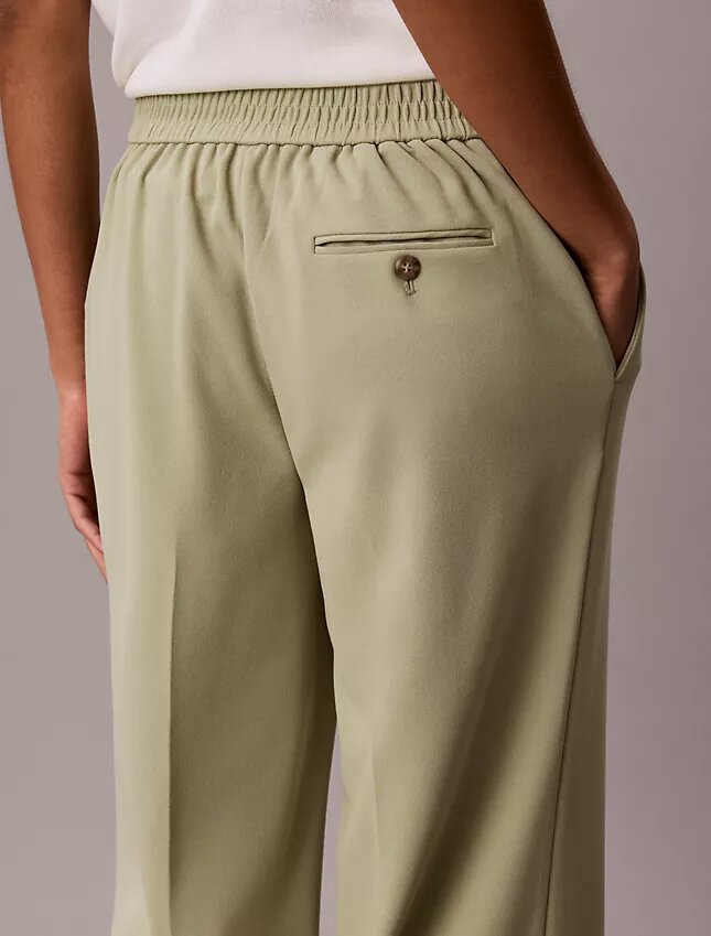 Pantalones de viaje de crepé elástico Pantalones de viaje de crepé elástico