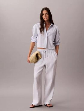 Pantalones elásticos de doble gasa