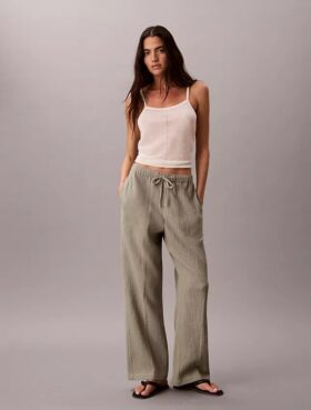 Pantalones elásticos de doble gasa
