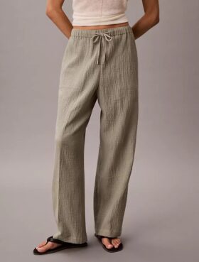 Pantalones elásticos de doble gasa