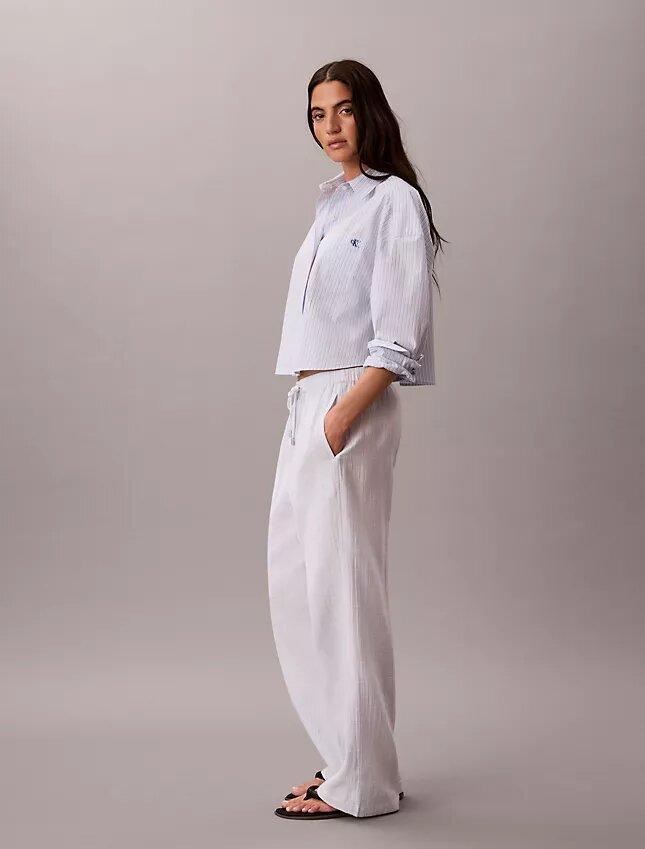 Pantalones elásticos de doble gasa Pantalones elásticos de doble gasa