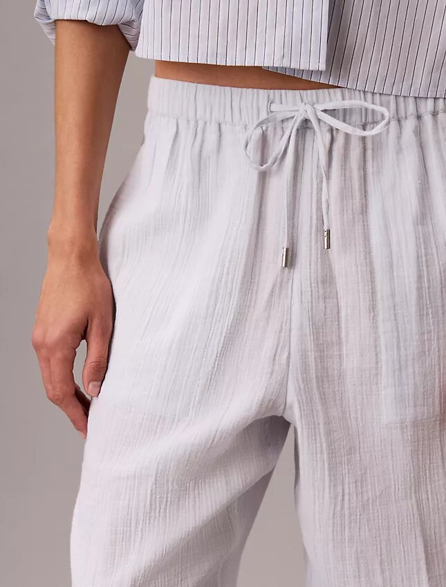 Pantalones elásticos de doble gasa Pantalones elásticos de doble gasa