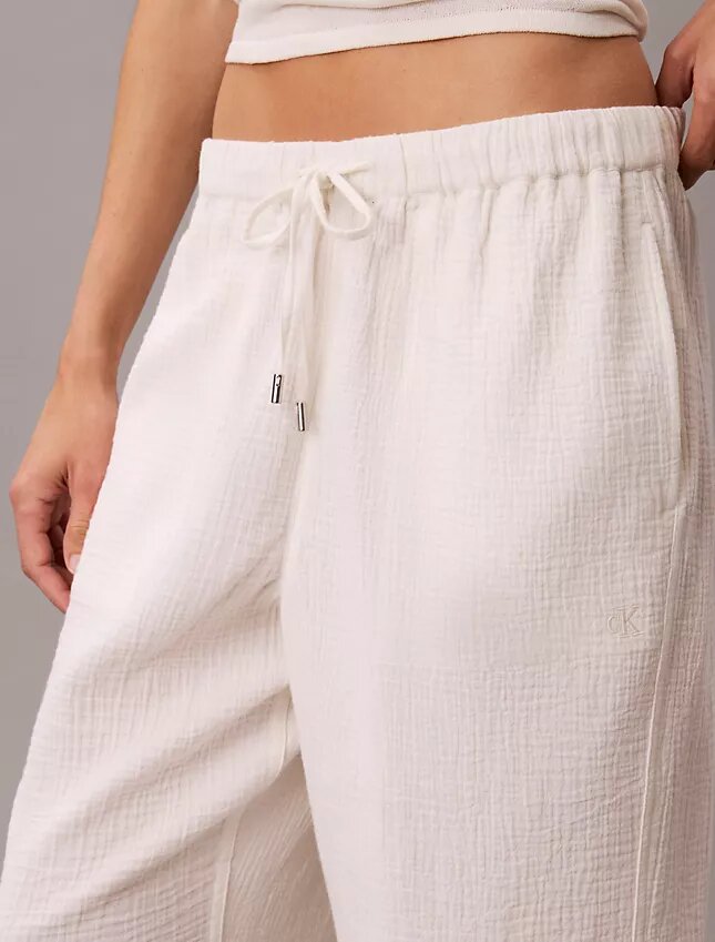 Pantalones elásticos de doble gasa Pantalones elásticos de doble gasa