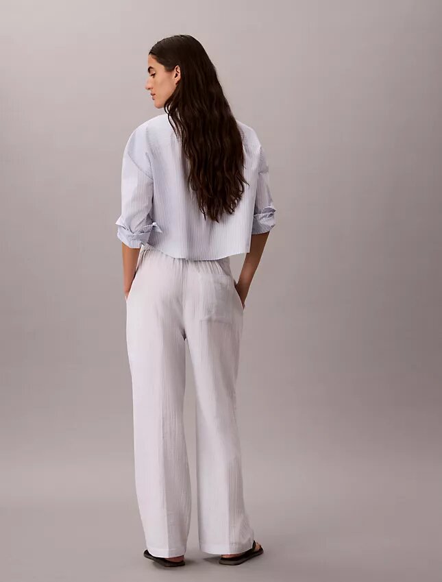 Pantalones elásticos de doble gasa Pantalones elásticos de doble gasa