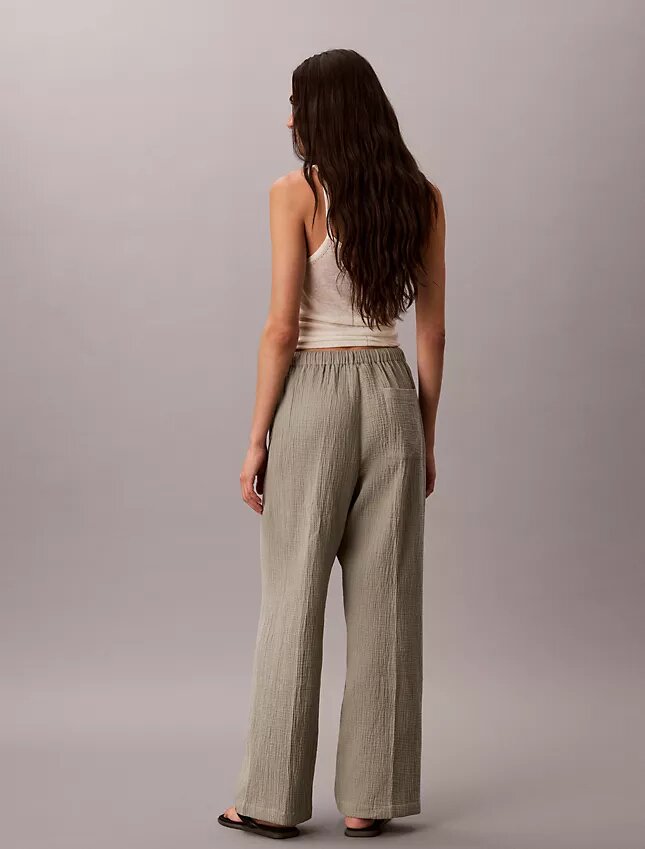Pantalones elásticos de doble gasa Pantalones elásticos de doble gasa