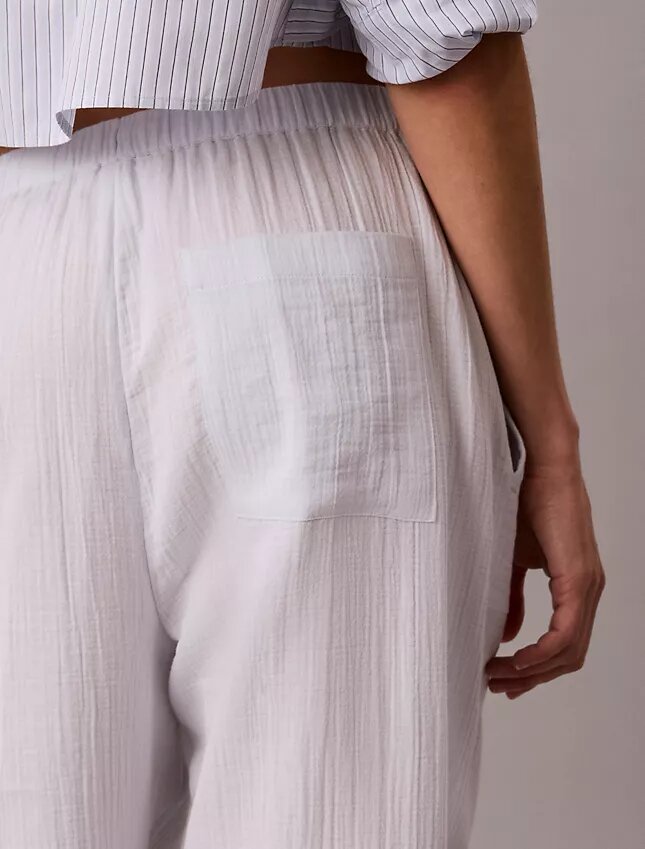 Pantalones elásticos de doble gasa Pantalones elásticos de doble gasa