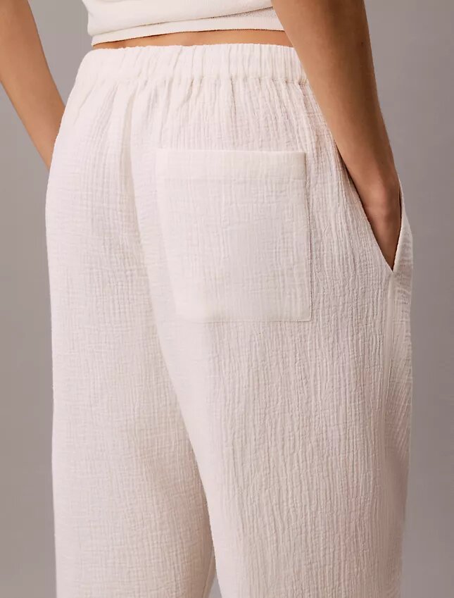 Pantalones elásticos de doble gasa Pantalones elásticos de doble gasa
