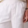 Pantalones plisados de mezcla de lino Pantalones plisados de mezcla de lino