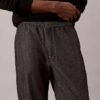 Pantalones rectos de cambray sin cremallera Pantalones rectos de cambray sin cremallera