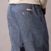 Pantalones rectos de cambray sin cremallera Pantalones rectos de cambray sin cremallera