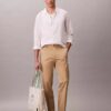 Pantalones rectos de Cotton Stretch