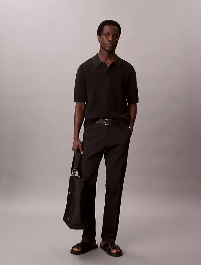 Pantalones rectos de Cotton Stretch Pantalones rectos de Cotton Stretch