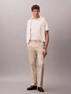 Pantalones rectos de Cotton Stretch