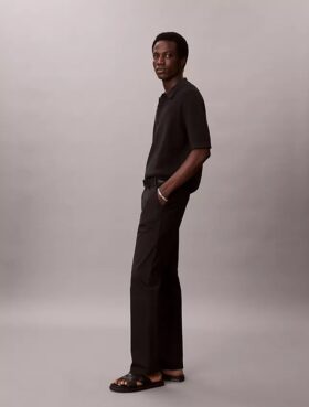 Pantalones rectos de Cotton Stretch