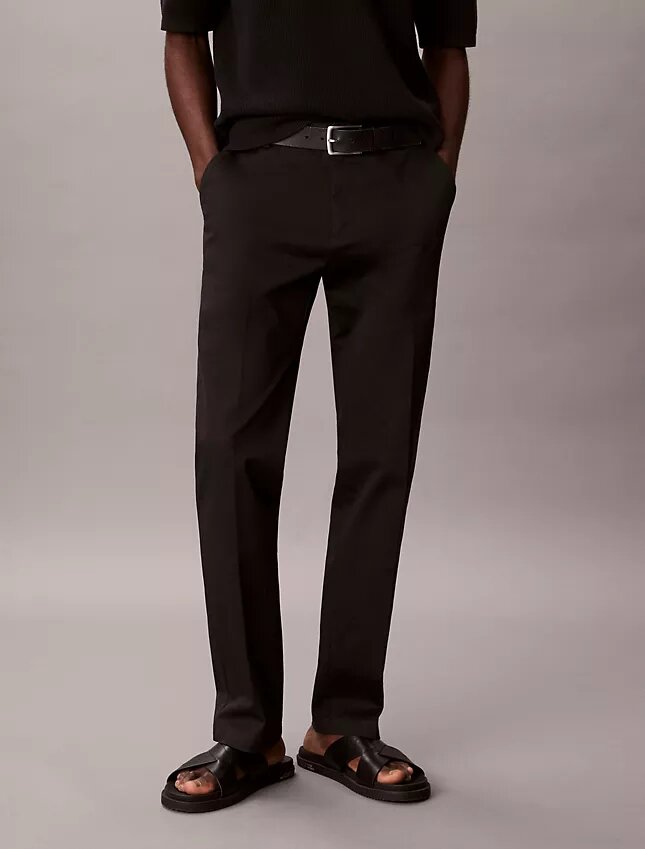 Pantalones rectos de Cotton Stretch Pantalones rectos de Cotton Stretch
