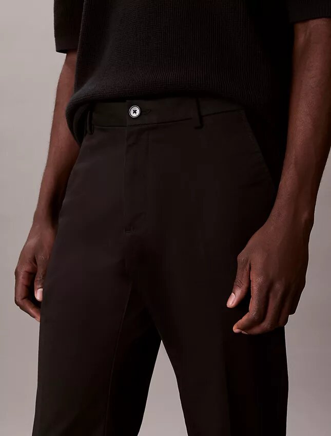 Pantalones rectos de Cotton Stretch Pantalones rectos de Cotton Stretch