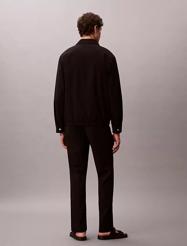 Pantalones rectos de seersucker Pantalones rectos de seersucker