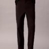 Pantalones rectos de seersucker Pantalones rectos de seersucker
