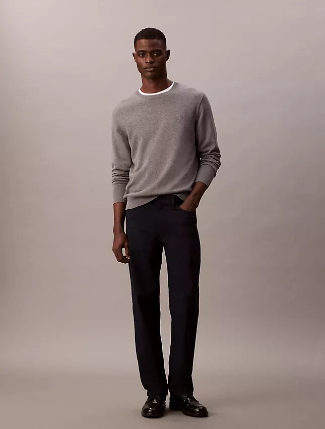 Pantalones rectos elásticos estándar de 5 bolsillos Pantalones rectos elásticos estándar de 5 bolsillos