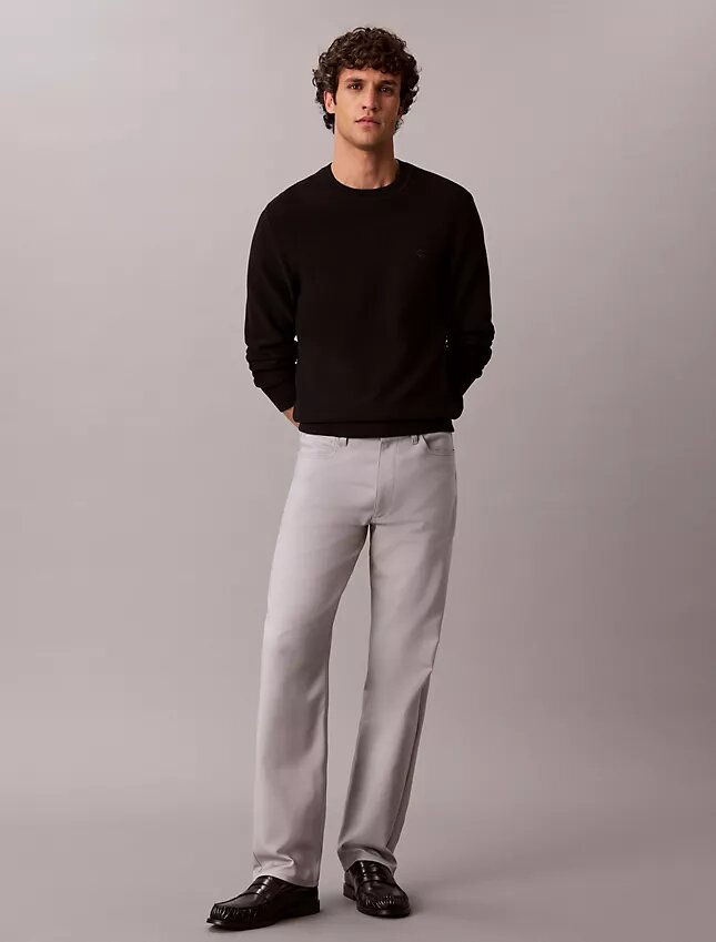 Pantalones rectos elásticos estándar de 5 bolsillos Pantalones rectos elásticos estándar de 5 bolsillos