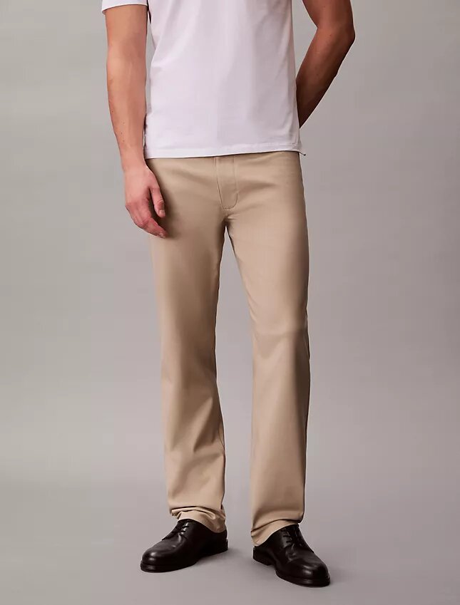 Pantalones rectos elásticos estándar de 5 bolsillos Pantalones rectos elásticos estándar de 5 bolsillos