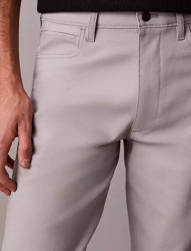 Pantalones rectos elásticos estándar de 5 bolsillos Pantalones rectos elásticos estándar de 5 bolsillos