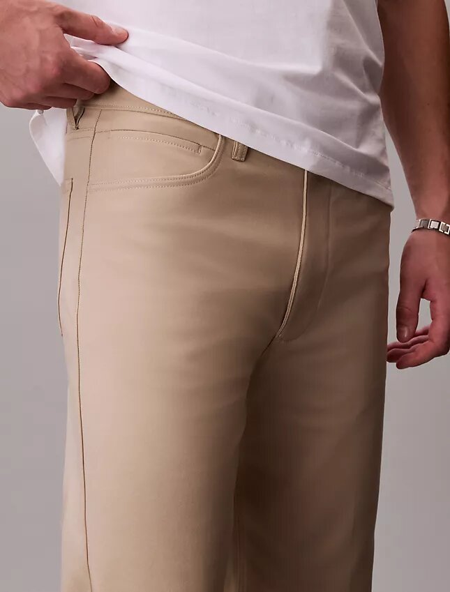 Pantalones rectos elásticos estándar de 5 bolsillos Pantalones rectos elásticos estándar de 5 bolsillos