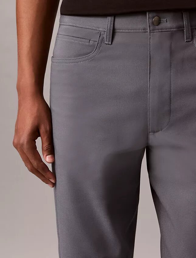 Pantalones rectos elásticos estándar de 5 bolsillos Pantalones rectos elásticos estándar de 5 bolsillos
