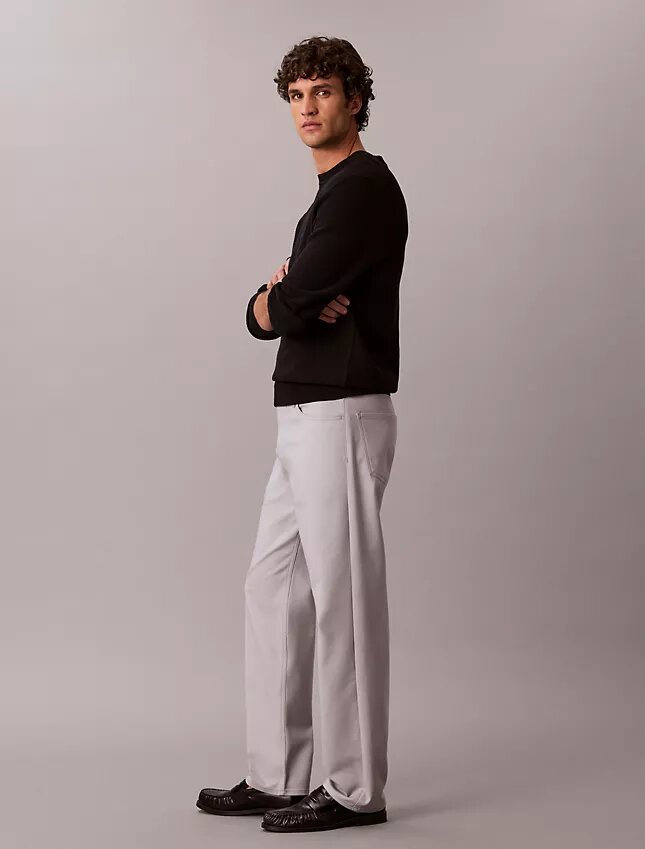 Pantalones rectos elásticos estándar de 5 bolsillos Pantalones rectos elásticos estándar de 5 bolsillos
