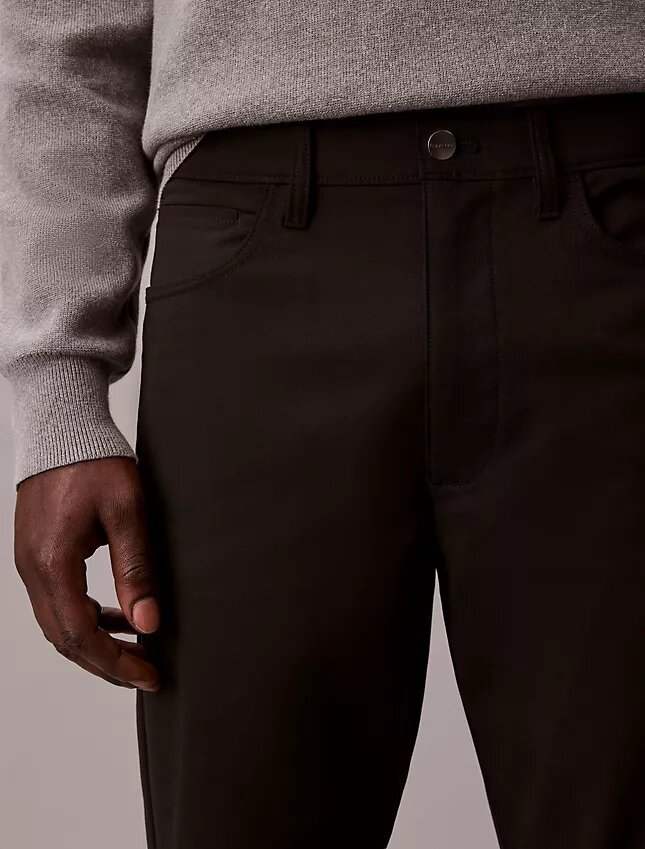 Pantalones rectos elásticos estándar de 5 bolsillos Pantalones rectos elásticos estándar de 5 bolsillos