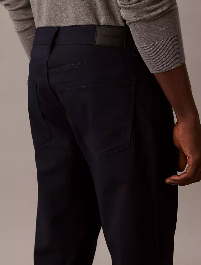 Pantalones rectos elásticos estándar de 5 bolsillos Pantalones rectos elásticos estándar de 5 bolsillos