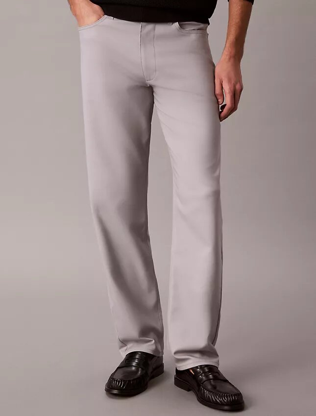 Pantalones rectos elásticos estándar de 5 bolsillos Pantalones rectos elásticos estándar de 5 bolsillos