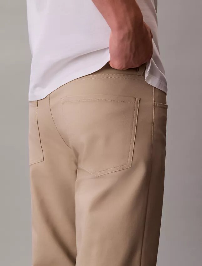 Pantalones rectos elásticos estándar de 5 bolsillos Pantalones rectos elásticos estándar de 5 bolsillos