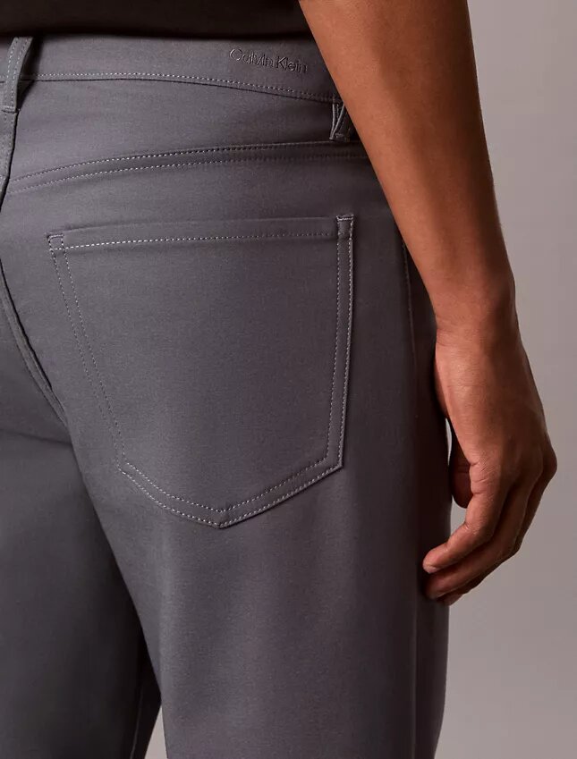 Pantalones rectos elásticos estándar de 5 bolsillos Pantalones rectos elásticos estándar de 5 bolsillos