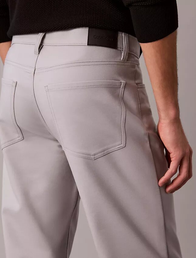 Pantalones rectos elásticos estándar de 5 bolsillos Pantalones rectos elásticos estándar de 5 bolsillos