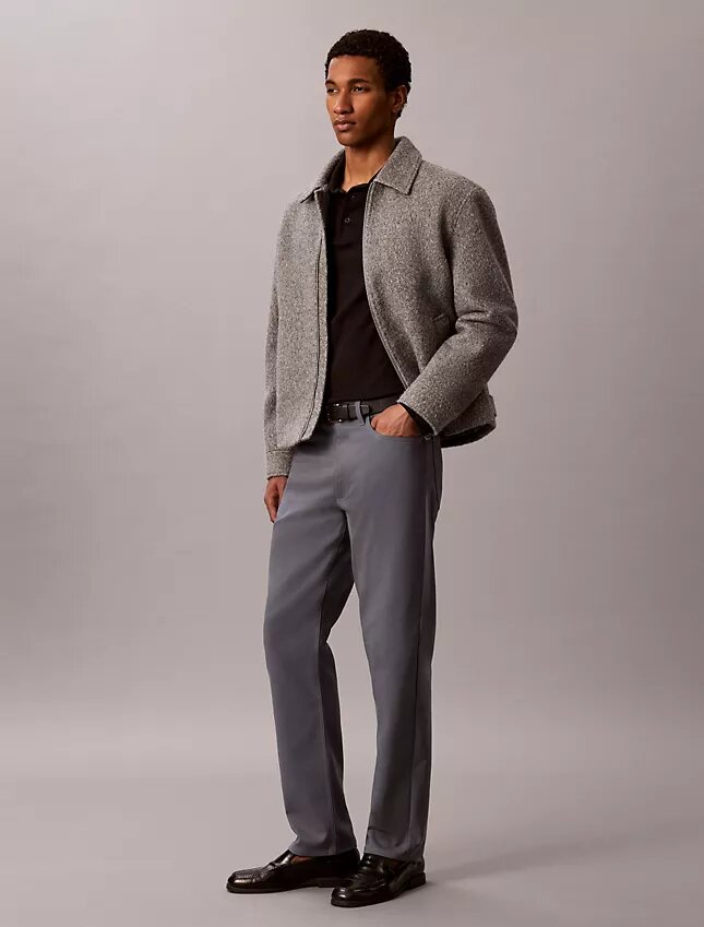 Pantalones rectos elásticos estándar de 5 bolsillos Pantalones rectos elásticos estándar de 5 bolsillos