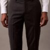 Pantalones slim entallados de mezcla de lana