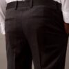 Pantalones slim entallados de mezcla de lana